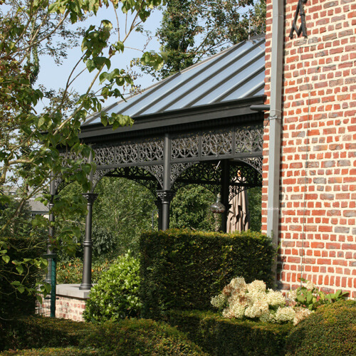 Overkapping terras aluminium ornament